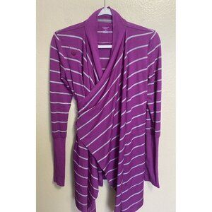Icebreaker Bliss Wrap Cardigan Merino XS Purple Gray